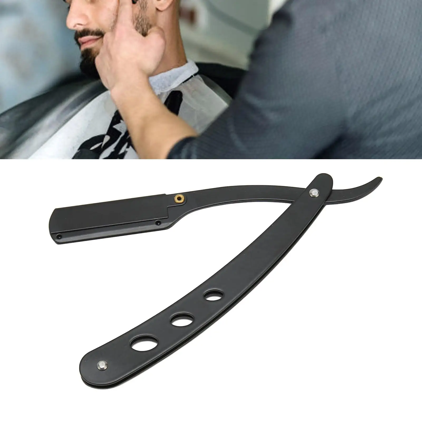 Estante ergonómico y Flexible para cuchillas de barba, soporte recto portátil para un cuidado facial seguro