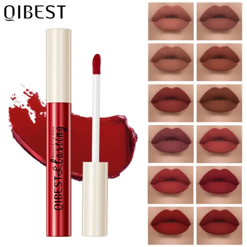 Lip Glaze 24 Color Soft Mist Lipgloss Non-stick Cup Waterproof Long Lasting Lips Makeup Lip Tint Velvet Matte Lipstick Lip Gloss