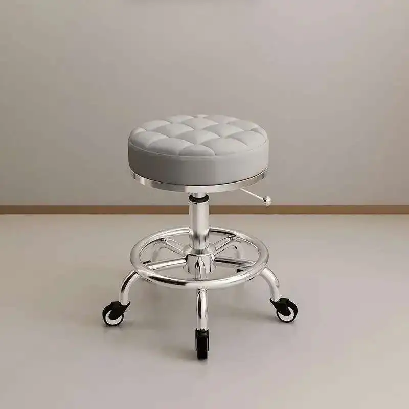 كرسي تصفيف الشعر الجمالي مسند الظهر بسيط المتداول الدورية كرسي الحلاق المحمولة Mocho Cadeira معدات الحلاق MQ50BC