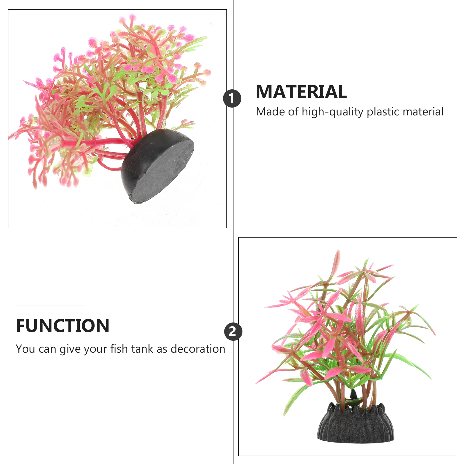 

20pcs Artificial Water Plants Eco Tank Decor Aquarium Supplies Realistic Landscape Design Non Pollute Pet Supplies