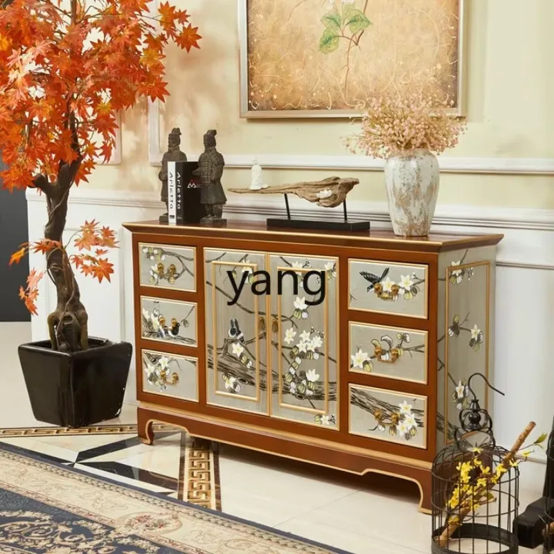 

LTT gold foil color living room entrance foyer dining side storage locker