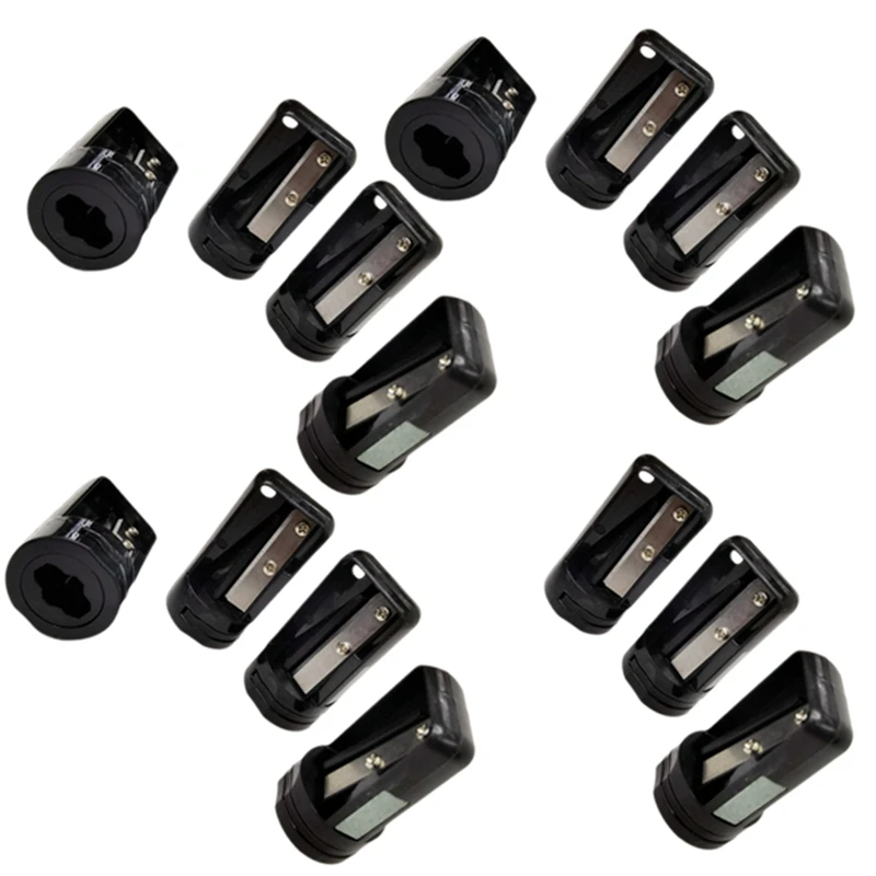 15Pcs Octagonal Carpenter Pencil Sharpener Square Oval Carpenter Pen Manual Sharpener