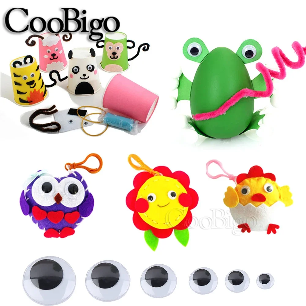 100 قطعة/500 قطعة ذاتية اللصق Googly تذبذب عيون DIY بها بنفسك سكرابوكينغ الحرف مشاريع DIY بها بنفسك دمى اكسسوارات عيون اللعب اليدوية