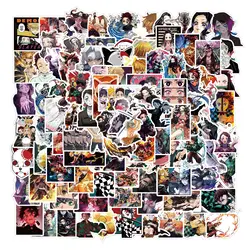 100pcs Anime Demon Slayer Cartoon Graffiti Stickers DIY Phone Guitar Laptop Notebook Suitcase Cup Waterproof Sticker Kids Toy