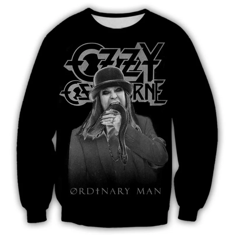 Rock Band OZZY OSBOURNE 3D Print T-Shirt Men Women Casual Long Sleeve T Shirts Sweatshirt Oversized Harajuku Kids Tees Tops