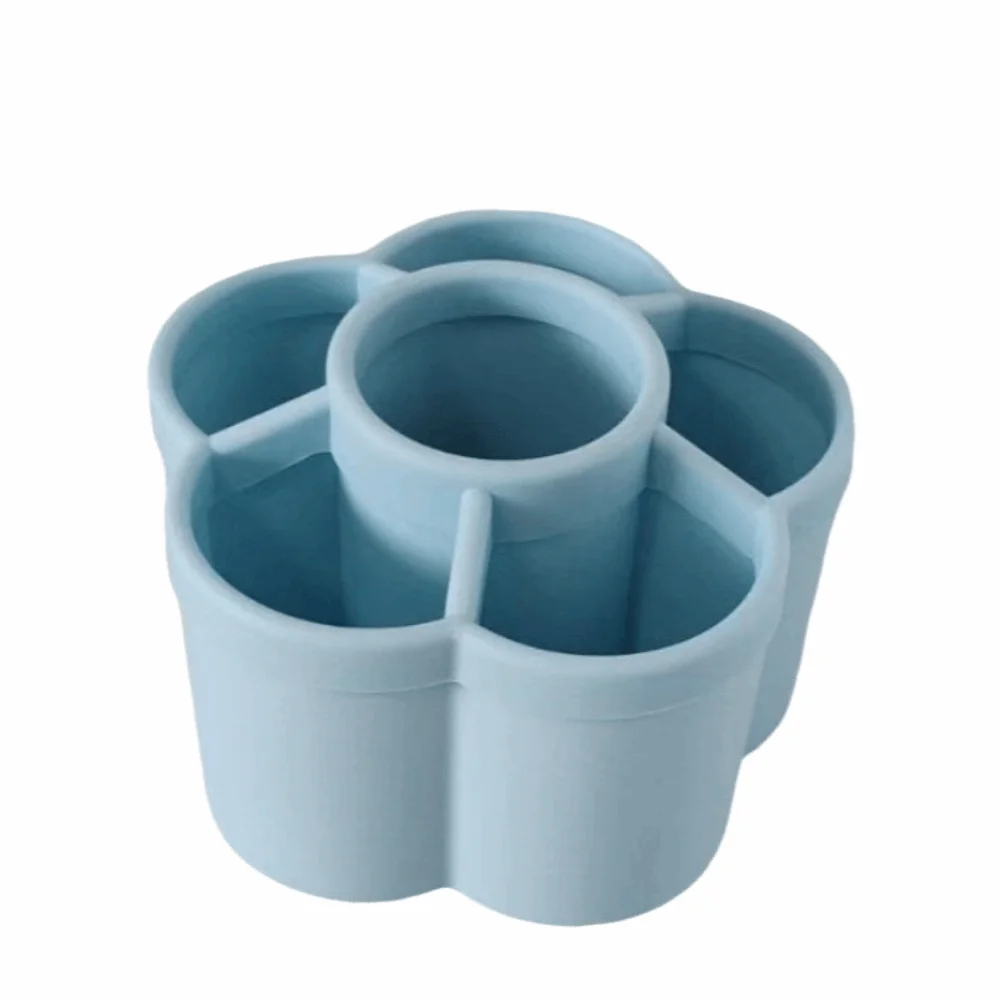 Large Capacity Desktop Organizer Space-Saving Multi-functional Storage Holder Rotatable Makeup Brush Holder Cosmetic Brush