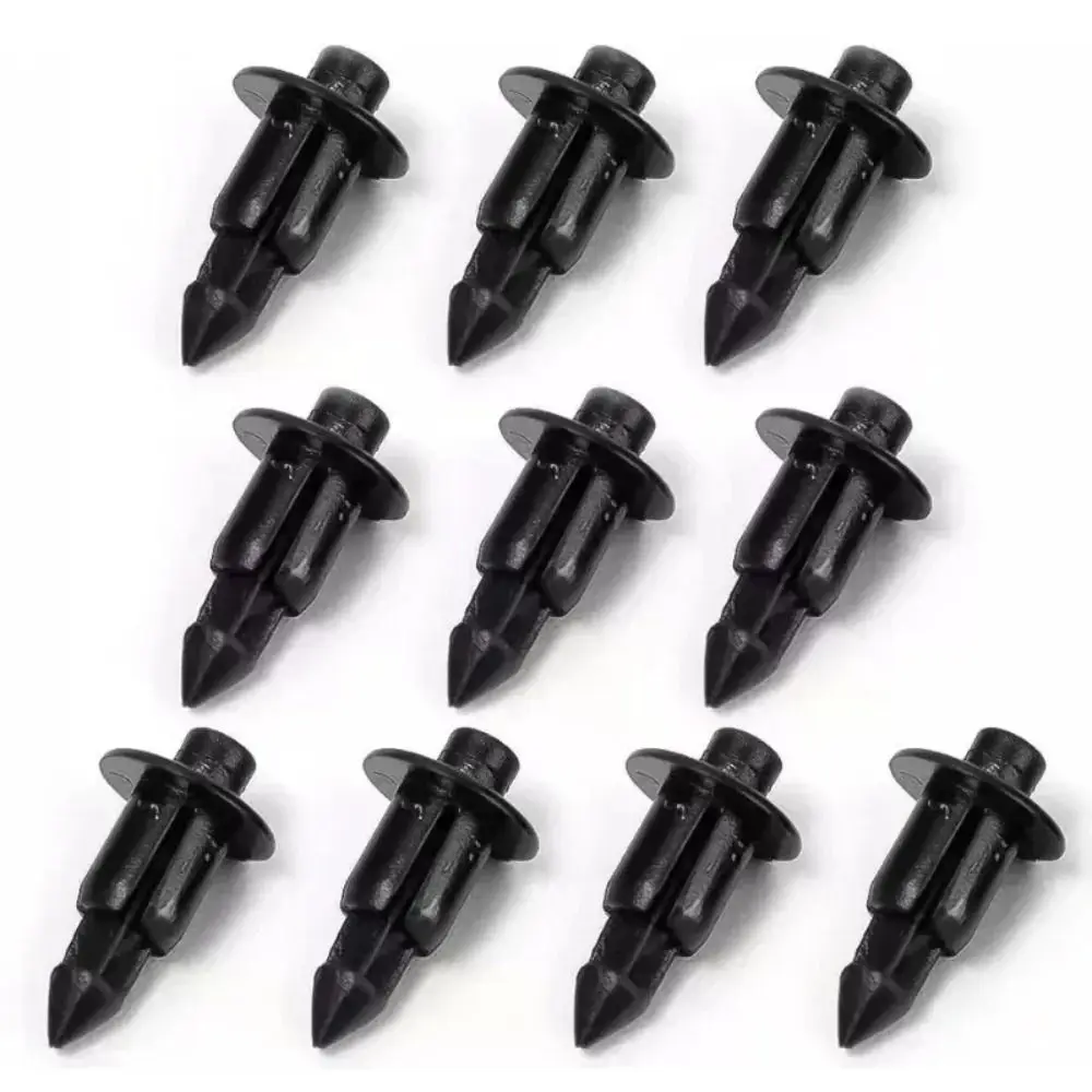 100Pcs 6mm Car Fastener Clips Black Plastic Fairing Rivet Replaceable Durable Setting Panel Rivets for Honda/Suzukii/Kawasakii