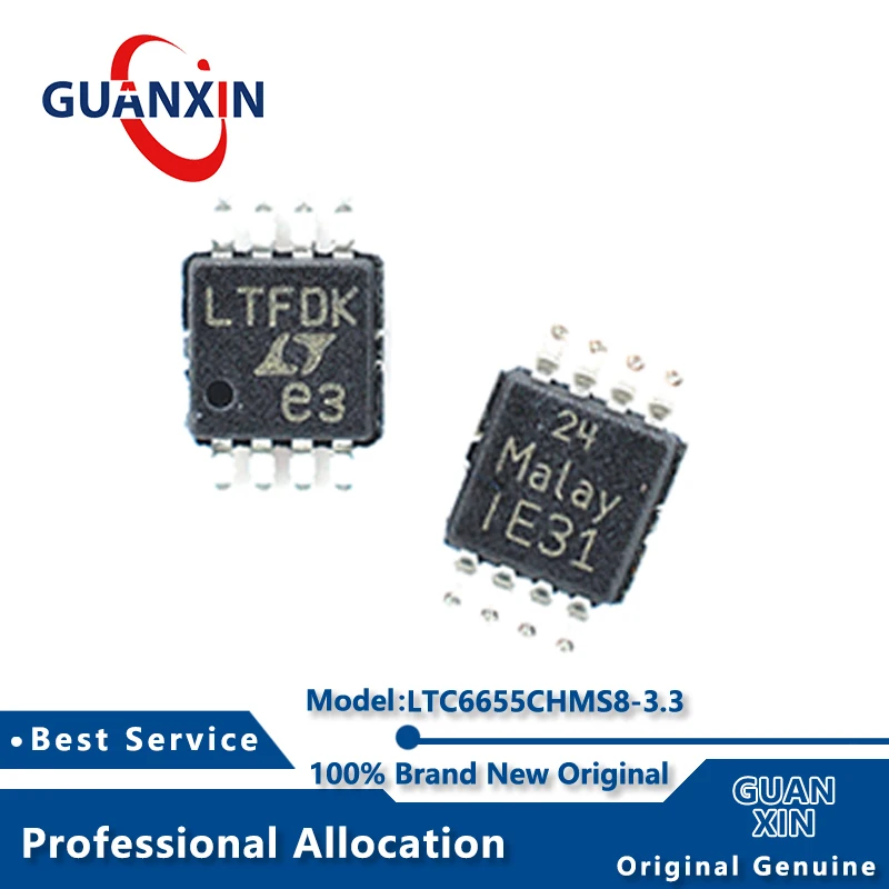 

100% New LTC6655CHMS8-3.3 LTC6655CHMS8-3.3#PBF MSOP-8 Marking LTFDK LTC6655