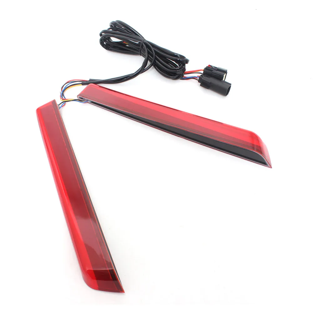 Motorcycle dim red rear lip of saddlebag lid Side Marker Panel LED Light Lamp For Harley Electra Glide Road King Street Glide