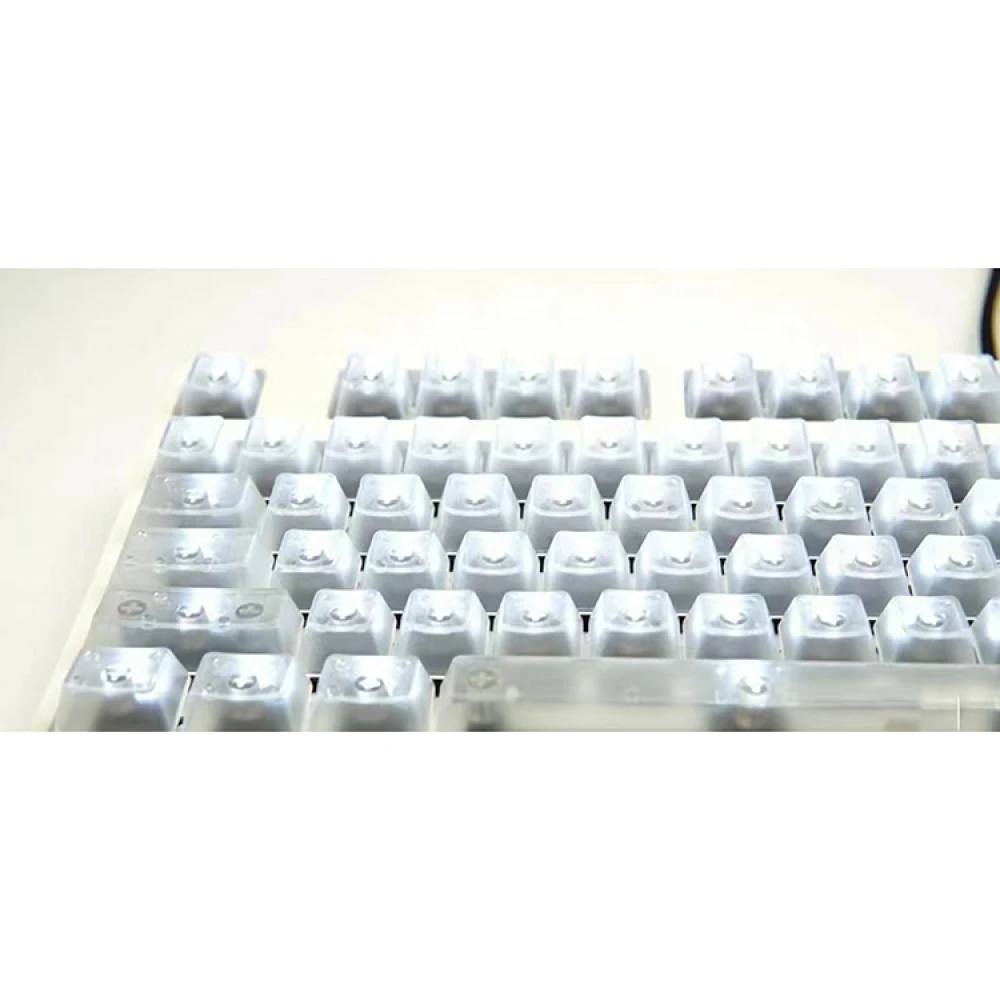 ฝาครอบกุญแจแบบกลไก ABS ไม่มีสลักกุญแจสำหรับคีย์บอร์ดเชิงกลชิ้นส่วนอุปกรณ์เสริมคีย์บอร์ดเพลาแบบโปร่งใส