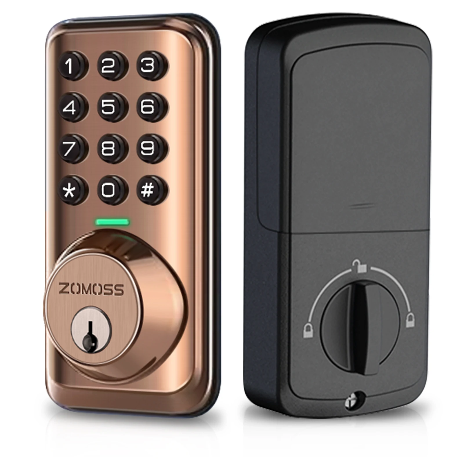 ZOMOSS Keypad Door Lock-Keyless Entry Door Lock-Smart Deadbolt Lock-Anti-Peeking Password-Auto Lock Easy To Install