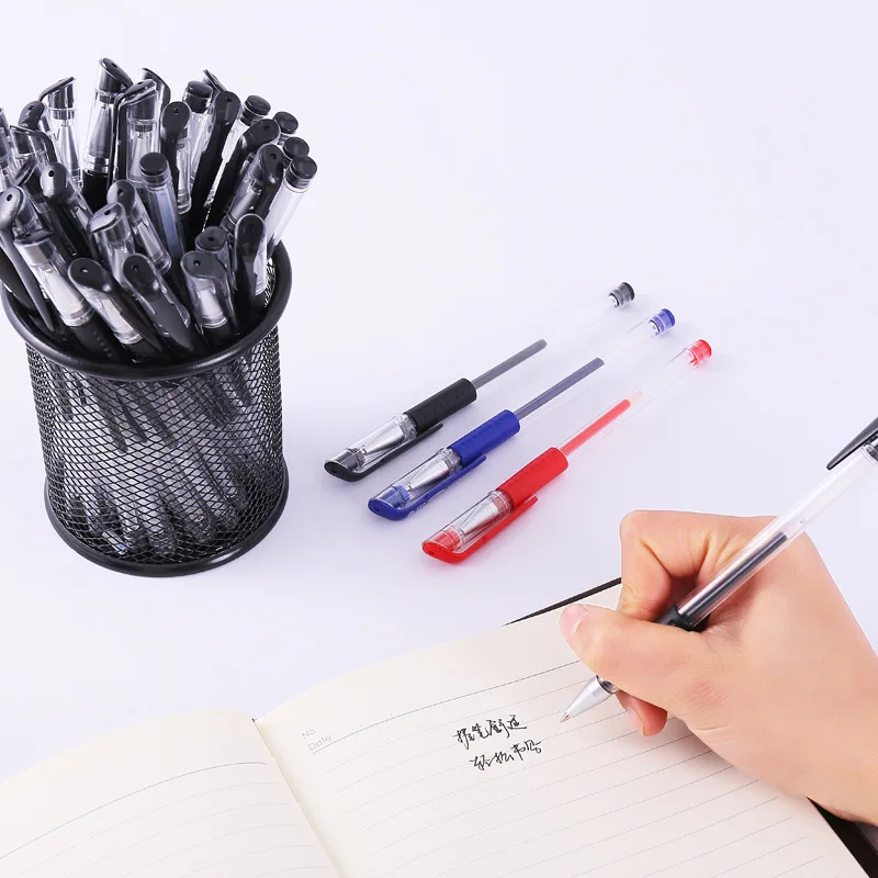 

13Pcs Set Ballpen Retractable Gel Pens Black Red Blue Ink 0.5mm Ballpoint Replaceable Refills Office School Supplies Stationery