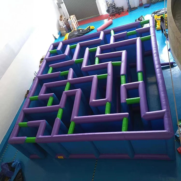 fg-Newly Designed PVC Inflatable Maze Labyrinth for Shopping Mall Amusement Park Decoration Haunted House Playground 10x10m*