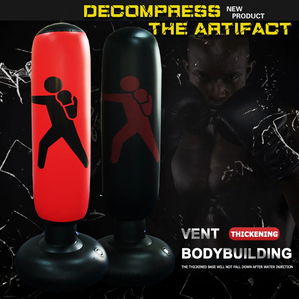 

160 см надувной боксерский мешок мешок с песком тренажерный зал фитнес бокс тренировки снятие стресса упражнения оборудование для фитнеса