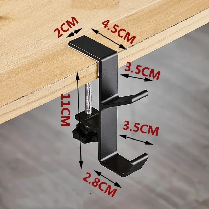 Adjustable Desk Edge Hook Gaming Headset Desk Hanger Student Backpack Storage Hanging Hook Punch-free Home Office Organizer image 6