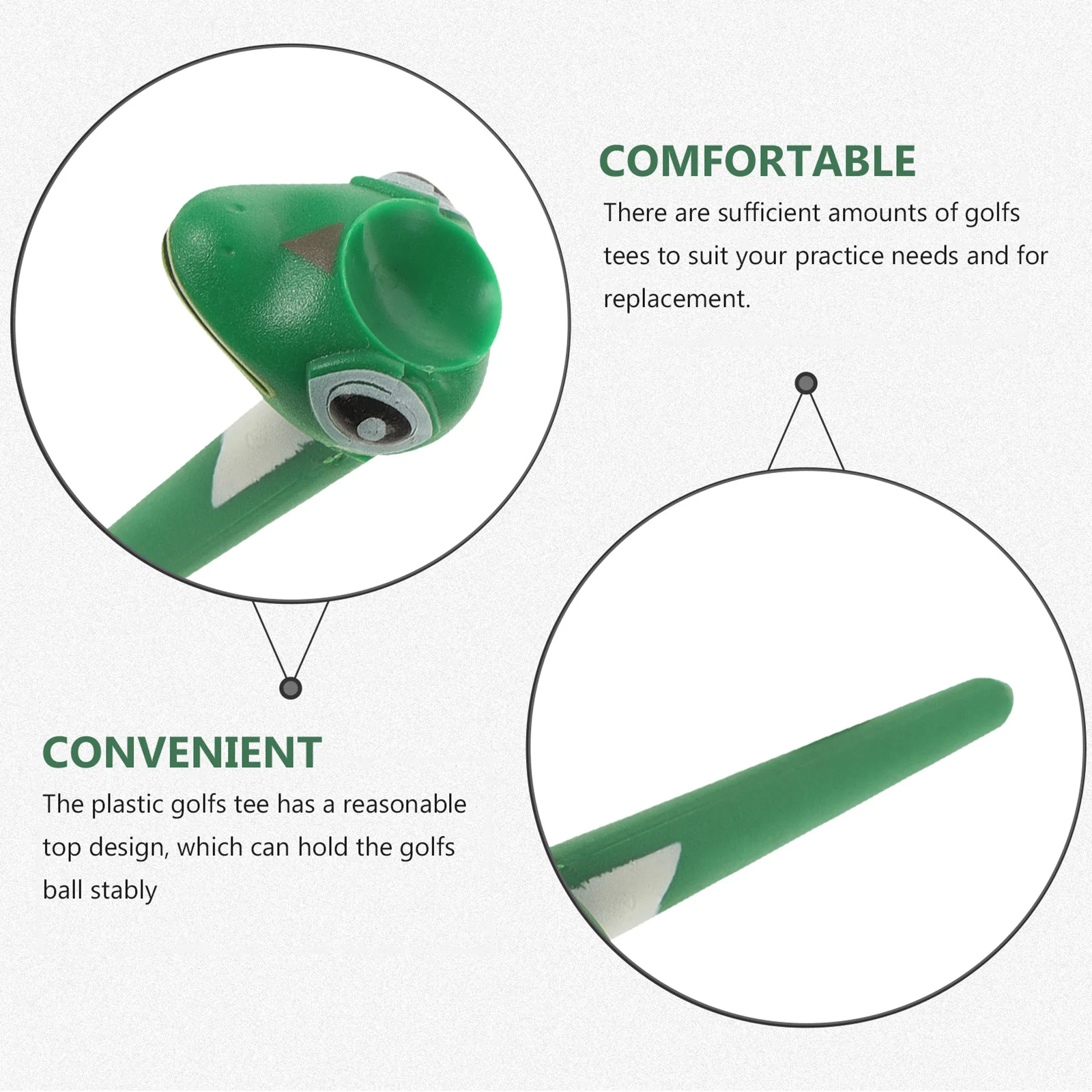 6 個の丈夫なゴルフティー耐久性のあるプラスチックボールホルダーデザイン練習用品ゴルフティーゴルフスパイク