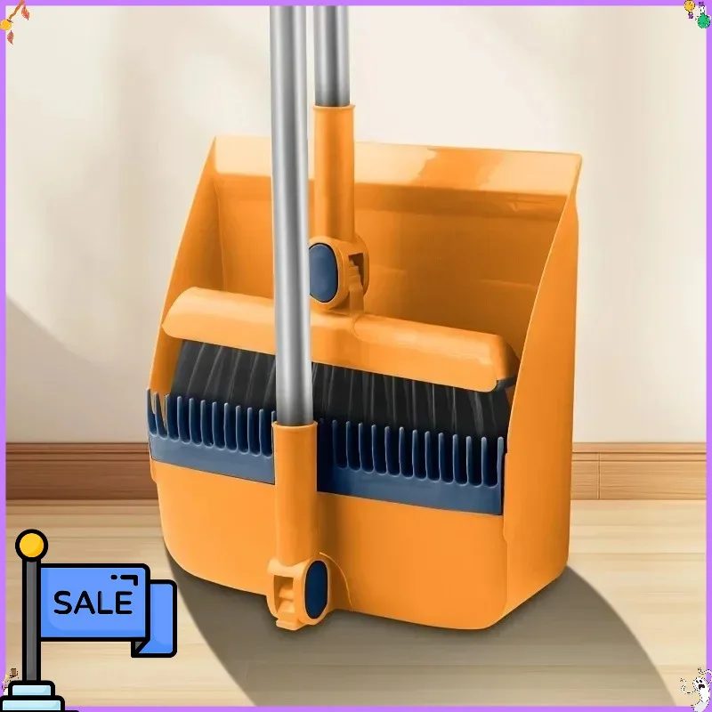 2026 Hot Selling 2-in-1 Rotatable Folding Magnetic Broom and Dustpan Cleaning Set, Lightweight Cleaning