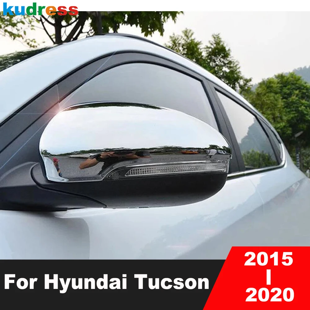 

Rearview Mirror Cover Trim For Hyundai Tucson 2015 2016 2017 2018 2019 2020 Chrome Car Side Wing Mirrors Cap Accessories