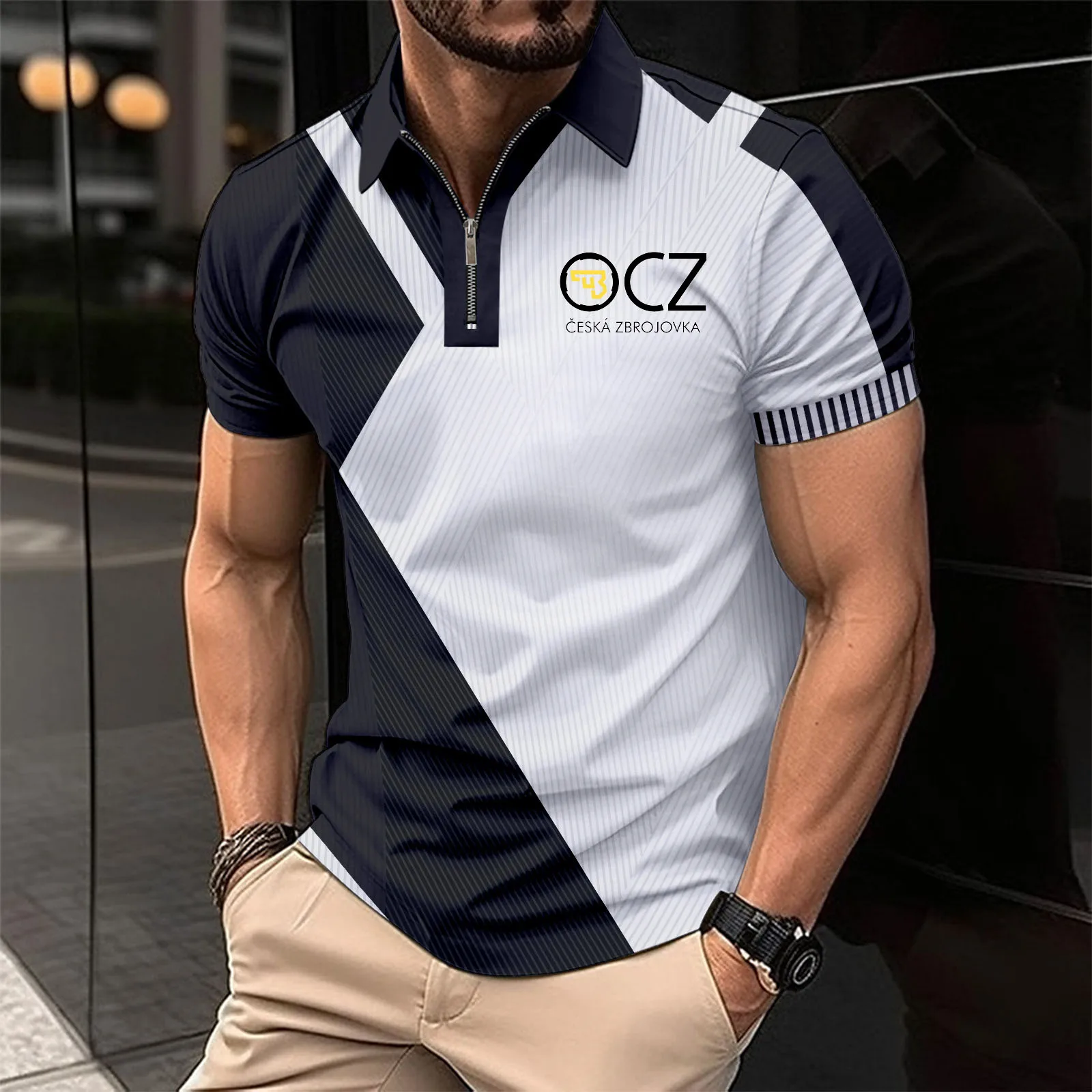 Summer men's POLO shirt CZ Ceska Zbrojovka Czech Firearms fashion business golf shirt casual sports European size short sleeve