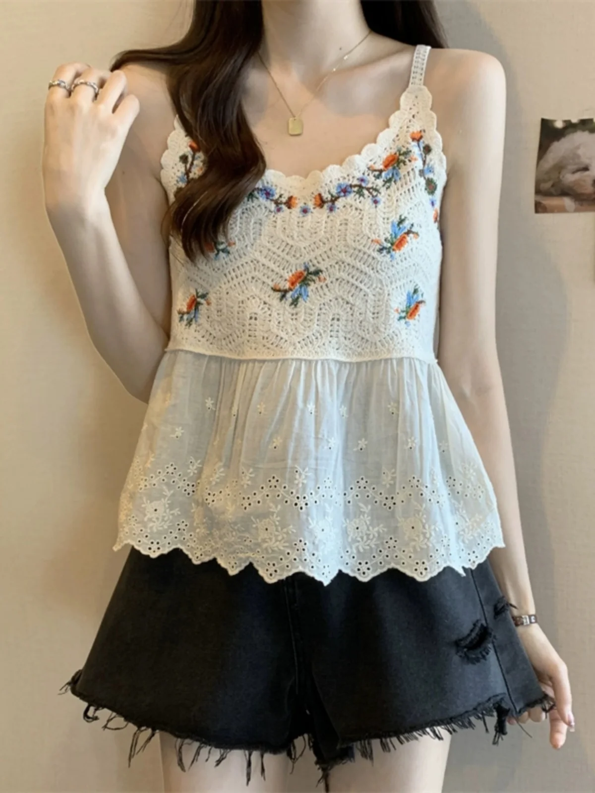 النساء السباغيتي حزام قمصان الأزهار طباعة الخامس الرقبة التعادل المتابعة الجبهة أكمام حبال تانك القمم سليم صالح سترات القمم Y2k الصيف Wh4