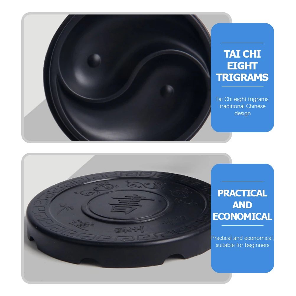 

2 Pcs Ink Cartridge Inkstone Chinese Calligraphy Sumi Well with Cover Inkslab Kit