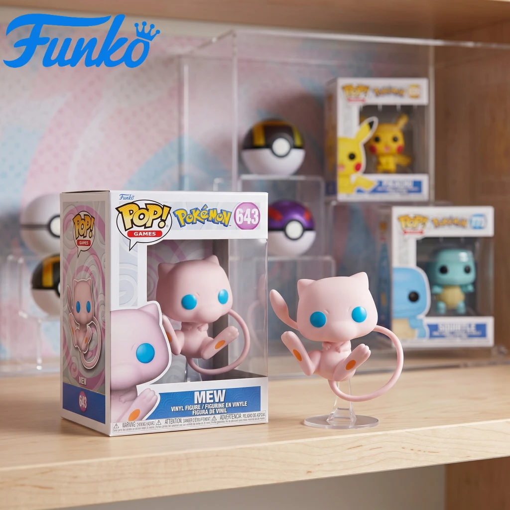 Figura de acción Funko Pop de la serie Pokémon Mew (exclusiva para la UE, África y Oriente Medio), muñeco de edición limitada para decoración de escritorio