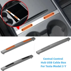 For Tesla Model 3 Y Central Control Hub USB Cable Box Electric Vehicle Docking Station Modification Electronics Car Accessories