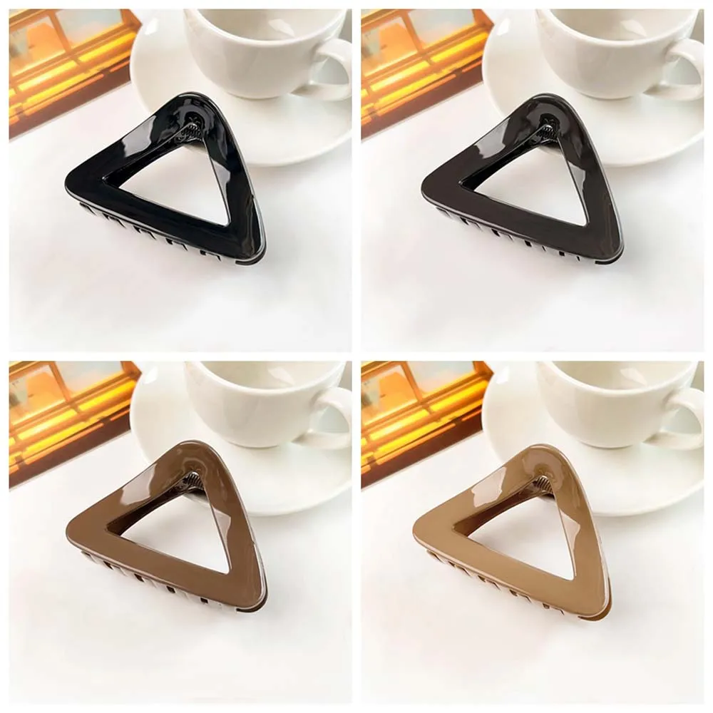 Plastic Shark Clip Triangle Hair Claw Korean Hairpin Hair Accessories Triangle Hair Clip Grab Clip Ponytail Hair Barrettes