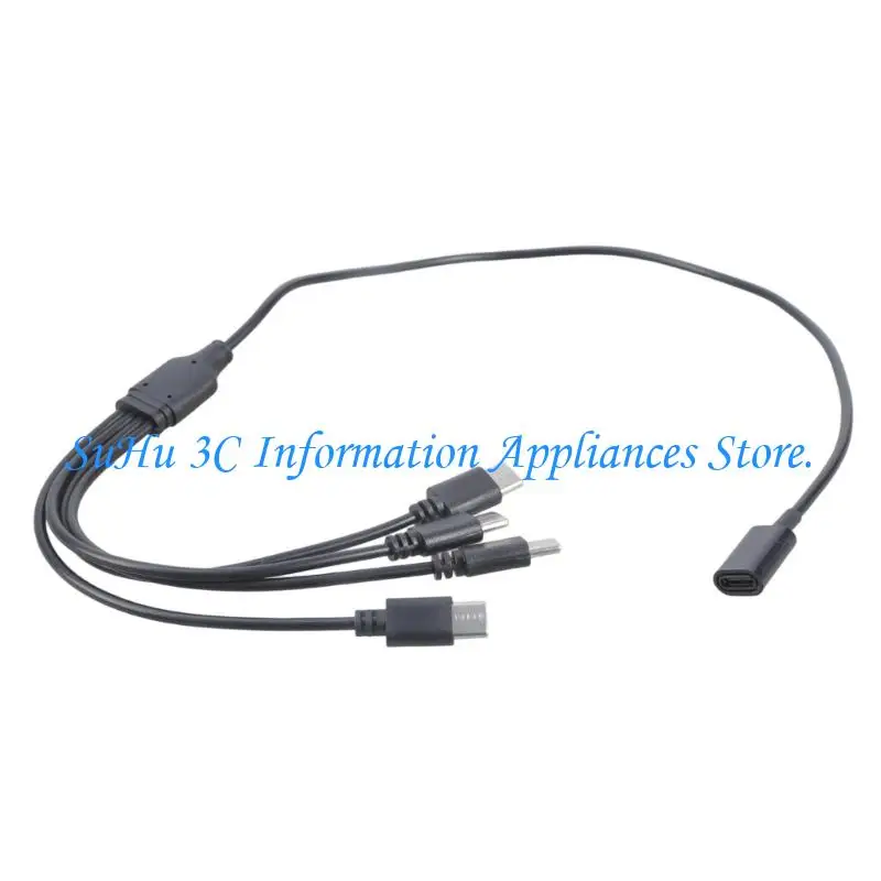  Compact USB C Y Type Cable 4/6 Port Charging Solution 50cm Plastic Design 15W