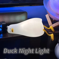 LED Children Night Light USB Rechargeable Duck Night Lamp Cute Cartoon Silicone Bedside Lamp For Home Room Decor Birthday Gifts