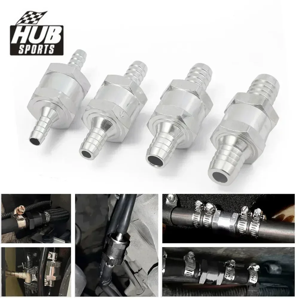 HUB Sports Aluminium Alloy Non Return Check Valve One Way Fuel Petrol Diesel Oil Water For Carburettor Fuel Systems EPAA22G01KM