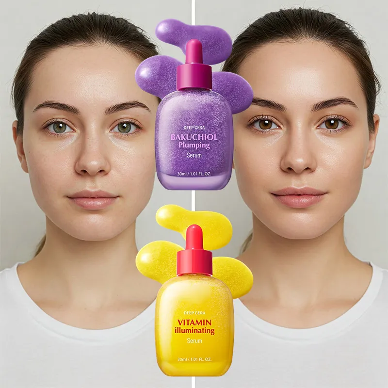 سيروم باكوشيول الممتلئ، فيتامين سيرا العميق، النياسيناميد المضيء، لشد البشرة، تفتيح الخطوط الدقيقة، جوهر الترطيب 30 مل