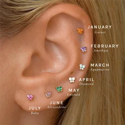 Helix Piercing Butterfly Earrings Women Trend Zircon Mini Cartilage Ear Jewelry Daith Piercing Rook Tragus Body Accessories