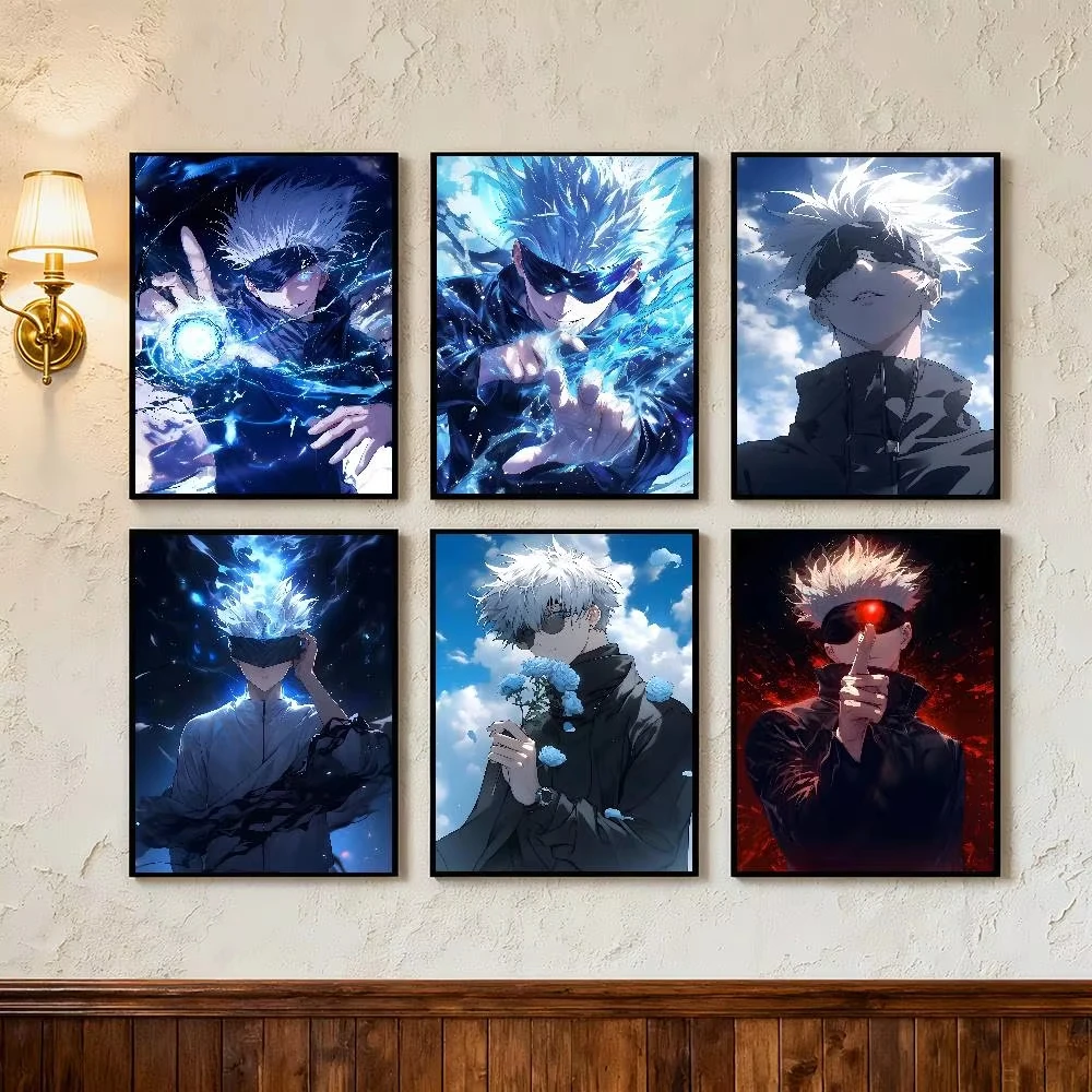 Ölgemälde Anime J-Jujutsu K-Kaisen G-Gojo S-Satoru Nach Zahlen Wanddekoration für Wohnzimmer Spielzimmer Heimdekoration Geschenk Ungerahmt