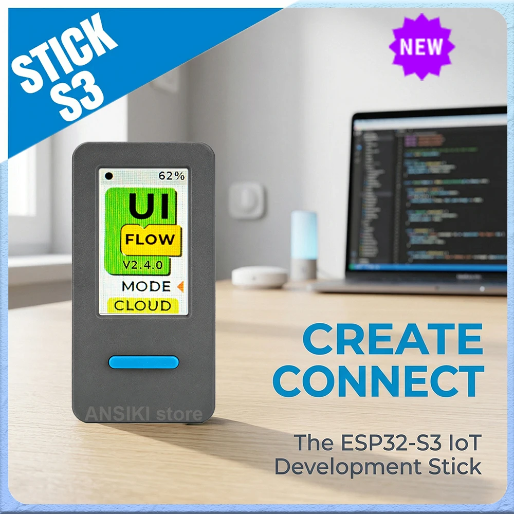 

Плата для разработки IoT M5Stack StickS3 ESP32-S3 с 1,14-дюймовым LCD-дисплеем для умного дома и проектов Maker, обновленная версия StickC PLUS 2