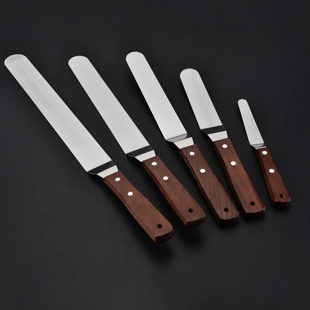 

3pcs Cake Spatula Set 6 8 10 Inch Stainless Steel Cream Butter Spatulas Baking Tools For Pastry Decoration Kitchen Use