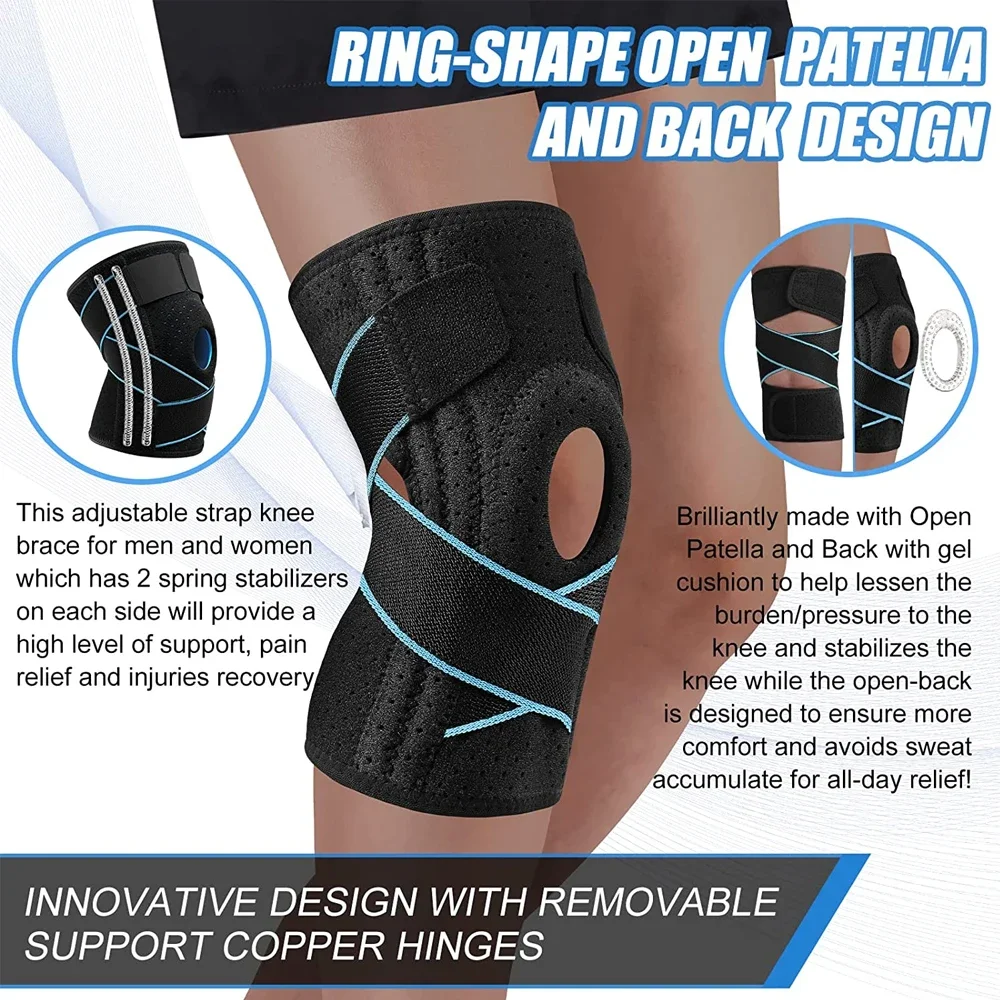 1 PCS Knee Braces for Knee Pain with Side Stabilizers, Effective Relieves Meniscus Tear, LCL, MCL, Arthritis, Joint Pain Relief