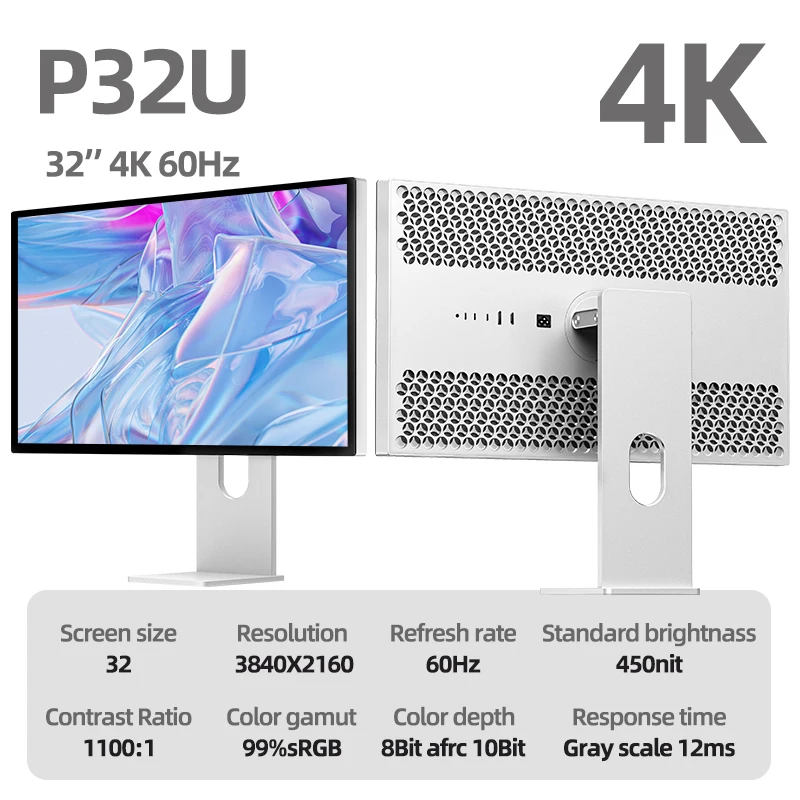 Kuycon 32 INCH Display Super-wide Screen Computer 4K 5K Resolution 60HZ Refresh LCD Monitors Gaming PC Desktop Monitor