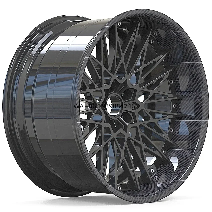 

Customized 19 20 21 22 Inch 2 Piece Carbon Fiber Forged Wheels 5x112 5x120 5x114.3 5X130