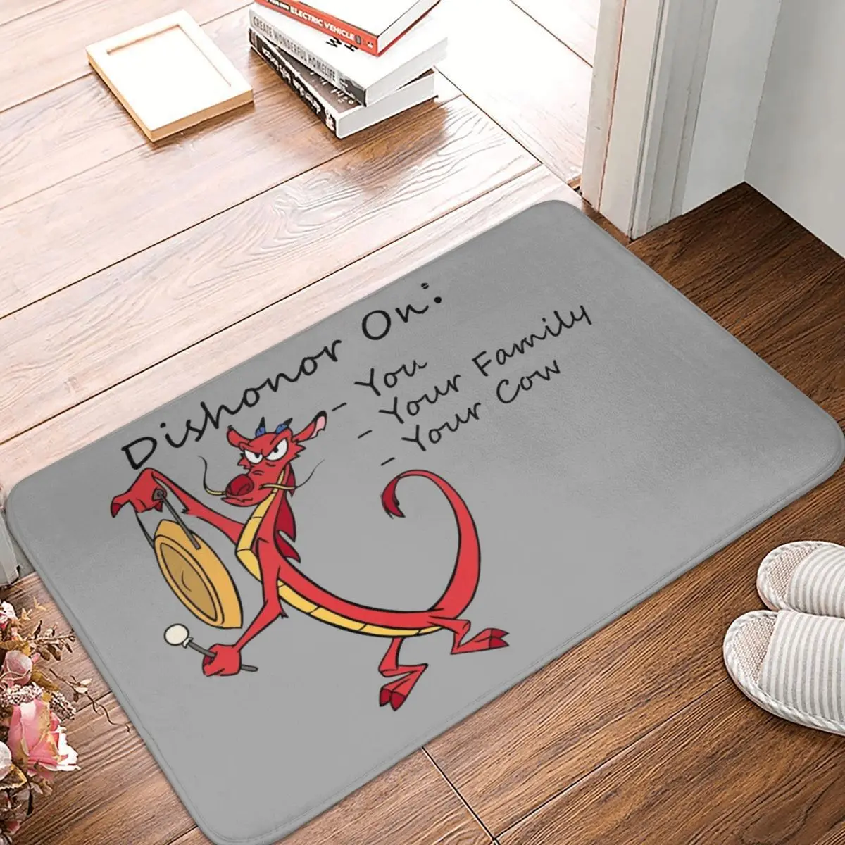 Mushu From Mulan Non-slip Doormat Floor Mat Durable Carpet Rug for Kitchen Entrance Home Bathroom Living room Footpad Mats