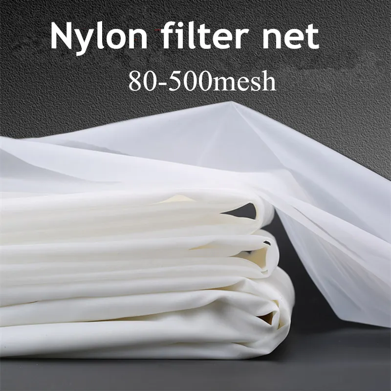 80-500 Mesh Food Grade Nylon Filter Mesh Micron Kitchen Oil Food Water Filter Net Fabric Cloth Precisely Wine Beer Brew Colander