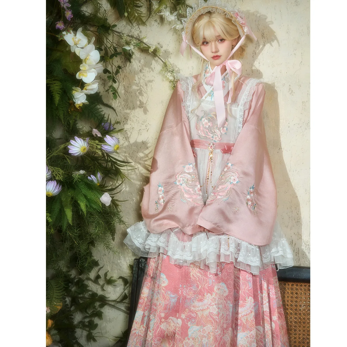 lozhu-original-winter-hanfu-set-top-women's-ming-dynas-pink-ma-face-skirt-2025-new-sle-chinese-traditional-costume