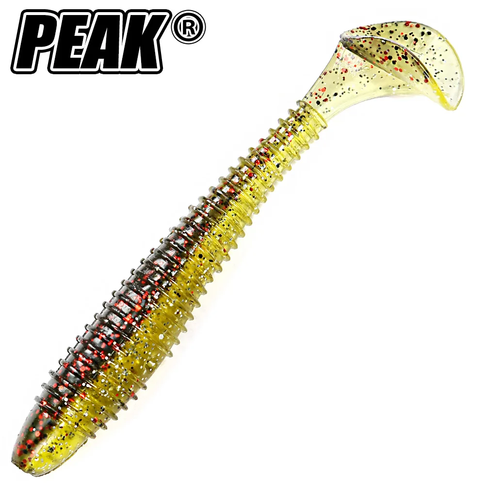 Image of PEAK Weichköder 90mm 110mm Angelköder Shad Silikonköder T-Schwanz Wobbler Swimbait Künstlicher Weichköder