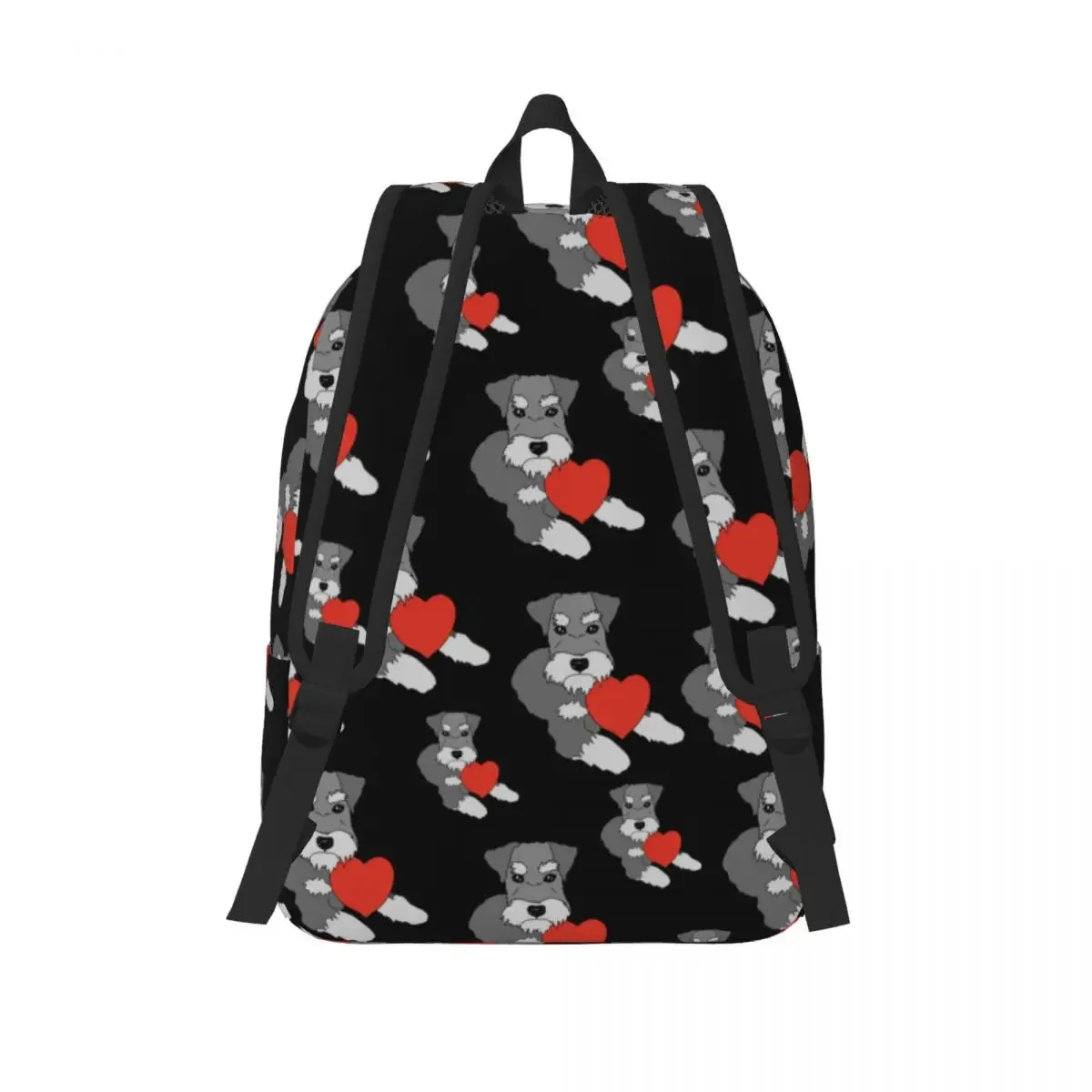 Mochila con diseño de perro Schnauzer para niño y niña, morral escolar con diseño de Animal, bolsa ligera para guardería y preescolar