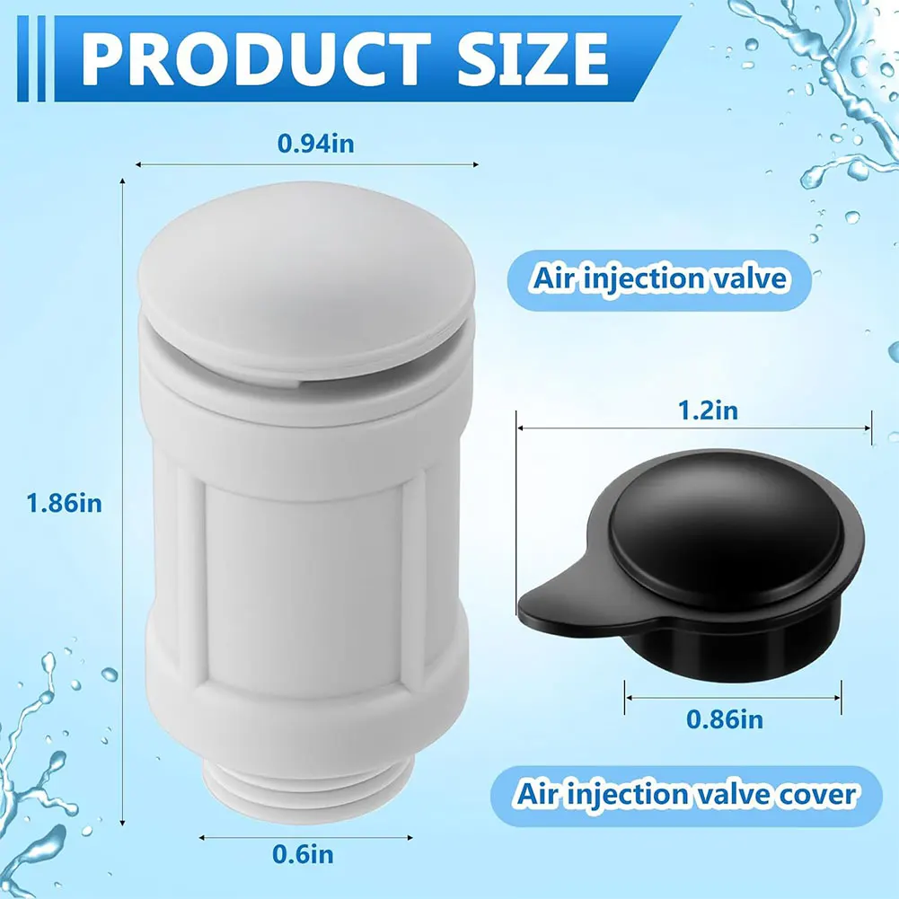 12363 12373 Air Jet Valve and Cap Pool Air Injector Cover Replacement Parts for Above Ground Swimming