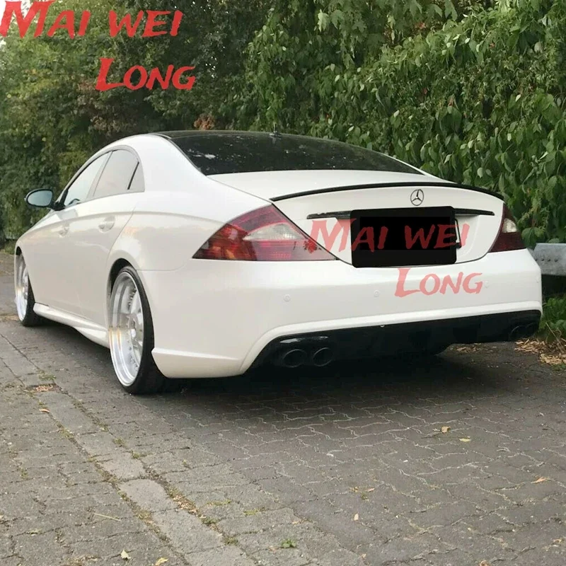 For W219 Roof Spoiler Carbon Fiber For CLS Class W219 BENZ CLS 300 350 (2004-2011) Exterior Parts Car Modified Accessori