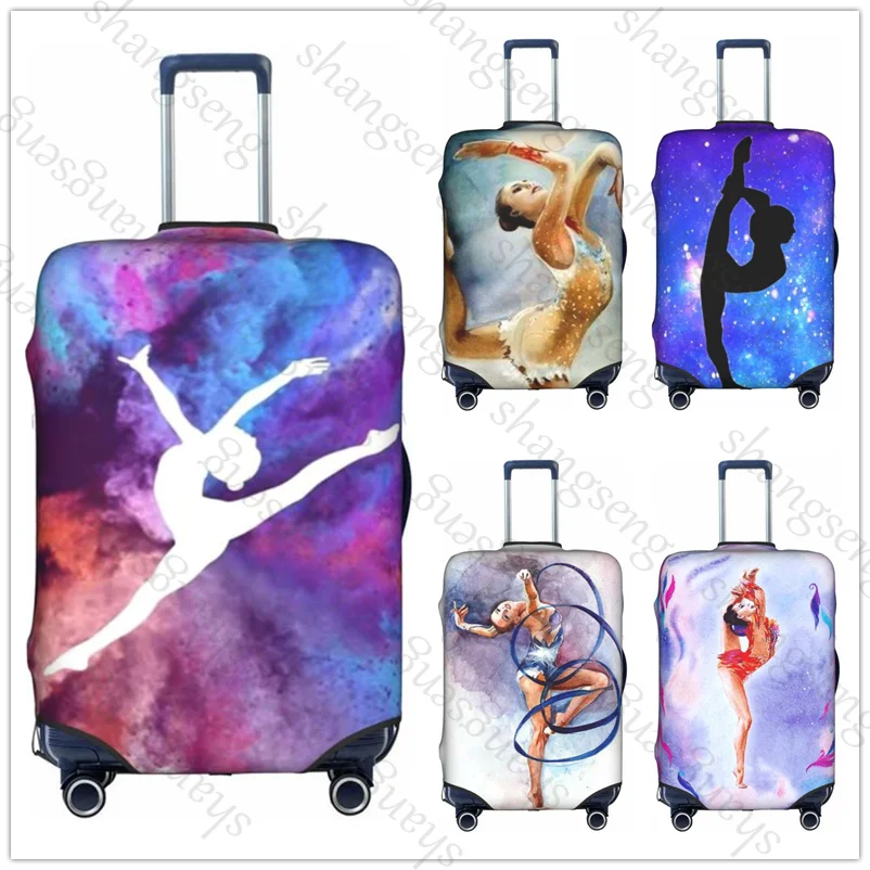 

Elegant Gymnastics Art Travel suitcase protective case, suitcase cover, elastic protection, washable Luggage cover, 18-32 in