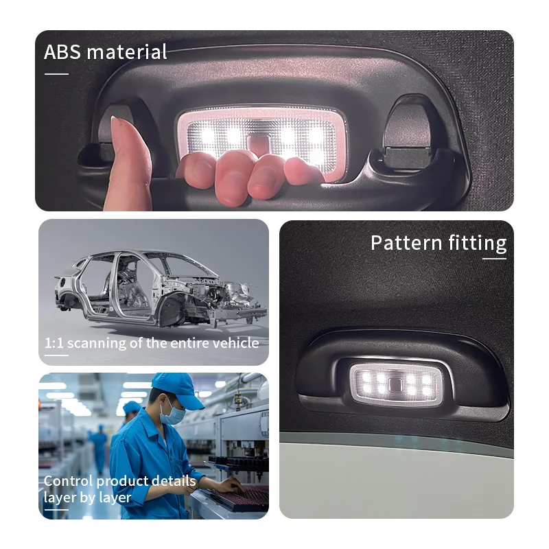 BYD Seagull Auto-Opening Car Rear Reading LED Light Kit Touch Lighting Side Handle Modification for Car Interior Accessories