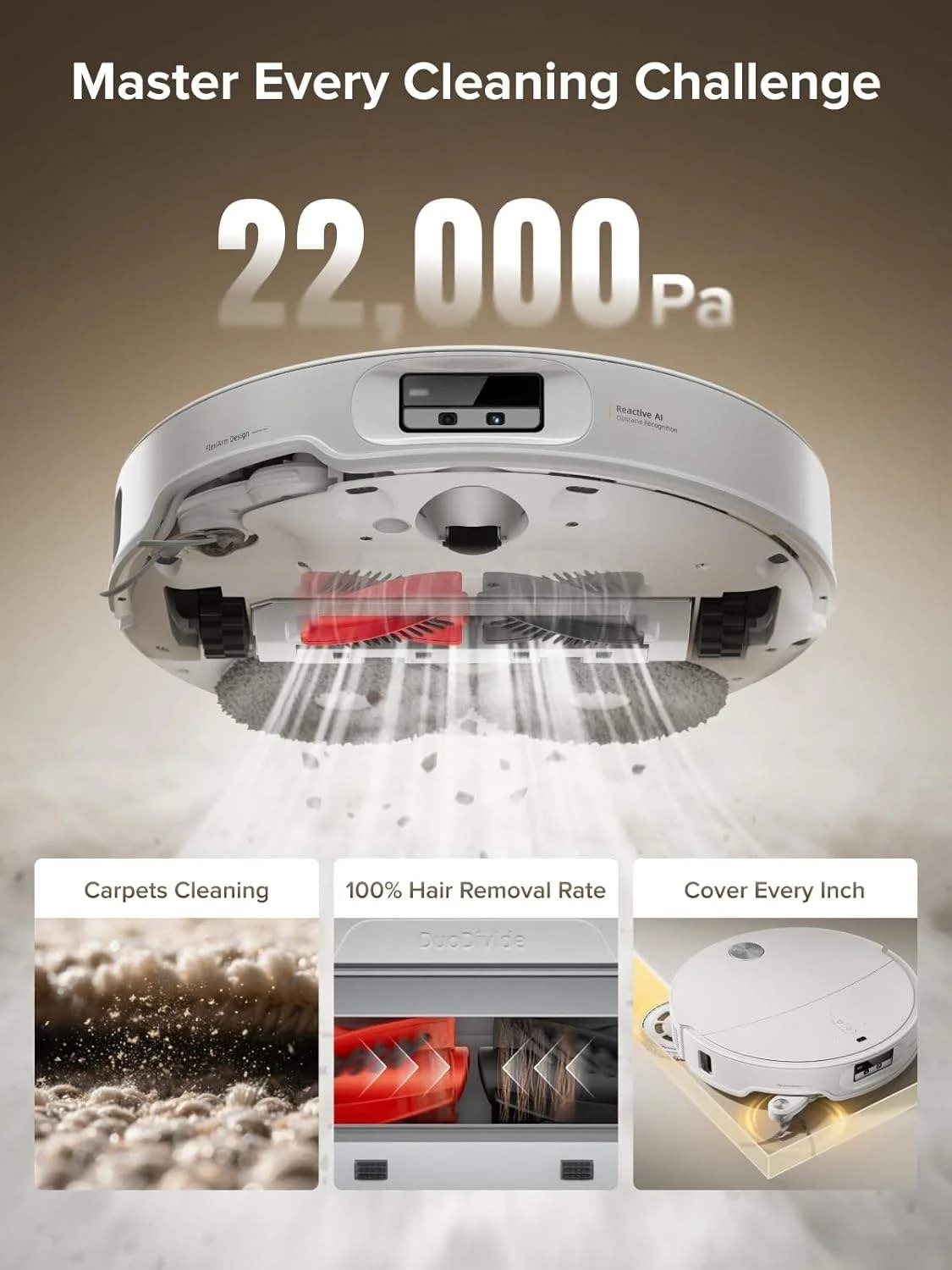 Roborock Qrevo Curv R obot Vacuum Cleaner 22000Pa Hyperforce Floor Mop Cleaning Dual Anti-Tangle Mop Warm Water Household LDS