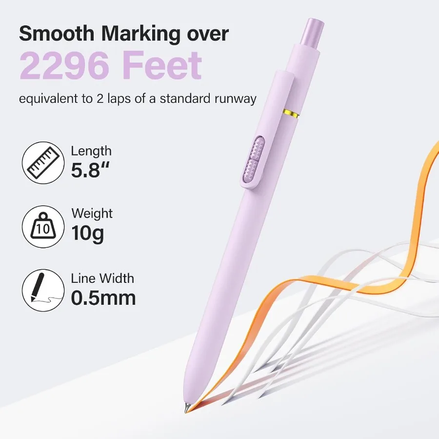 8 قطعة أقلام هلام 0.5 مللي متر أقلام حبر أسود نقطة دقيقة الكتابة السلس التجفيف السريع قابل للسحب القلم لرحلة لطيف المدرسة والمكتب S #5